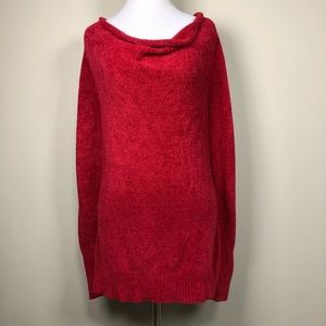 Athleta Cuddle Up Cozy red chenille sweater M
